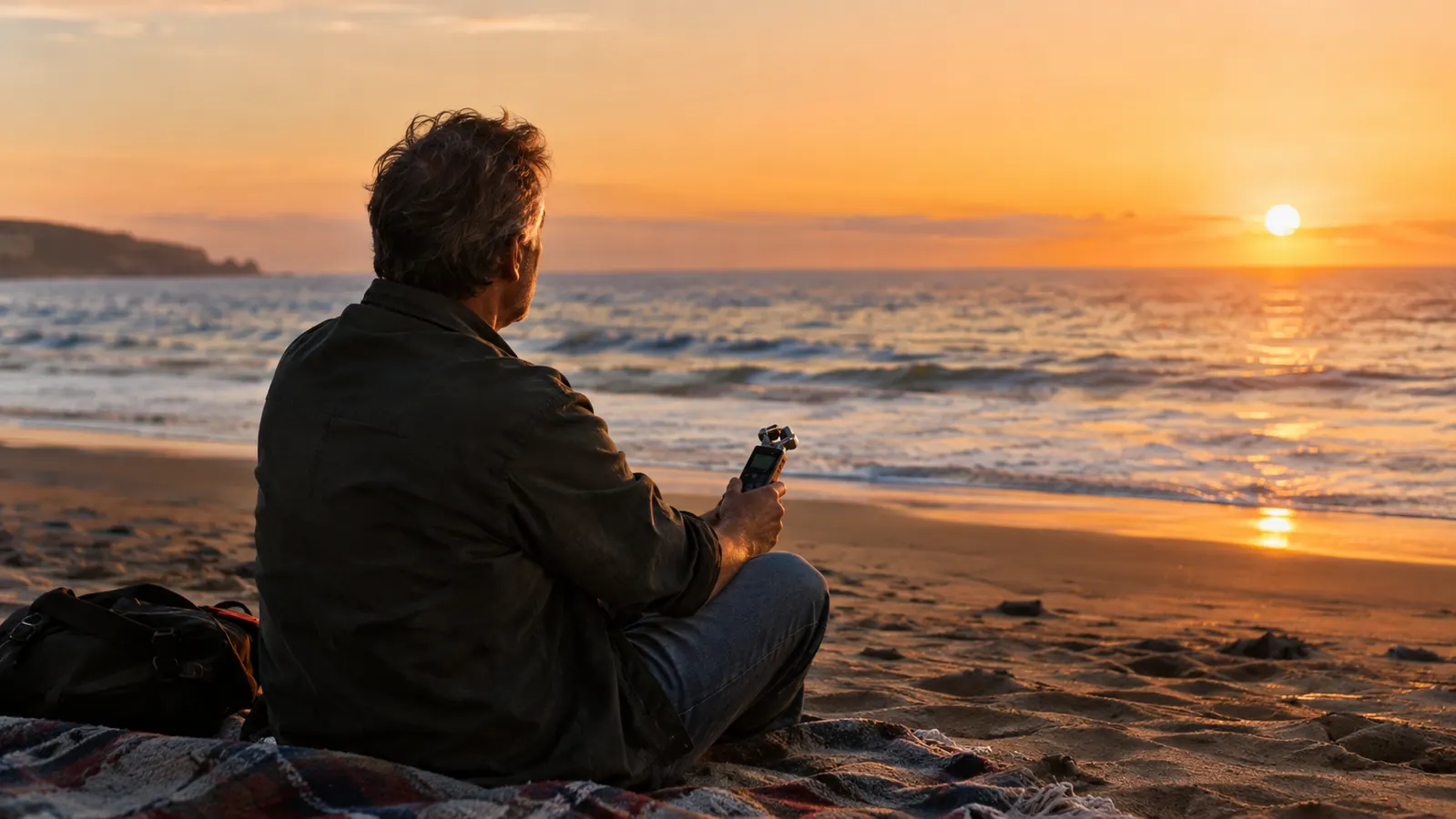 Zoom H1essential at a Beach Sunset: A Travel Story